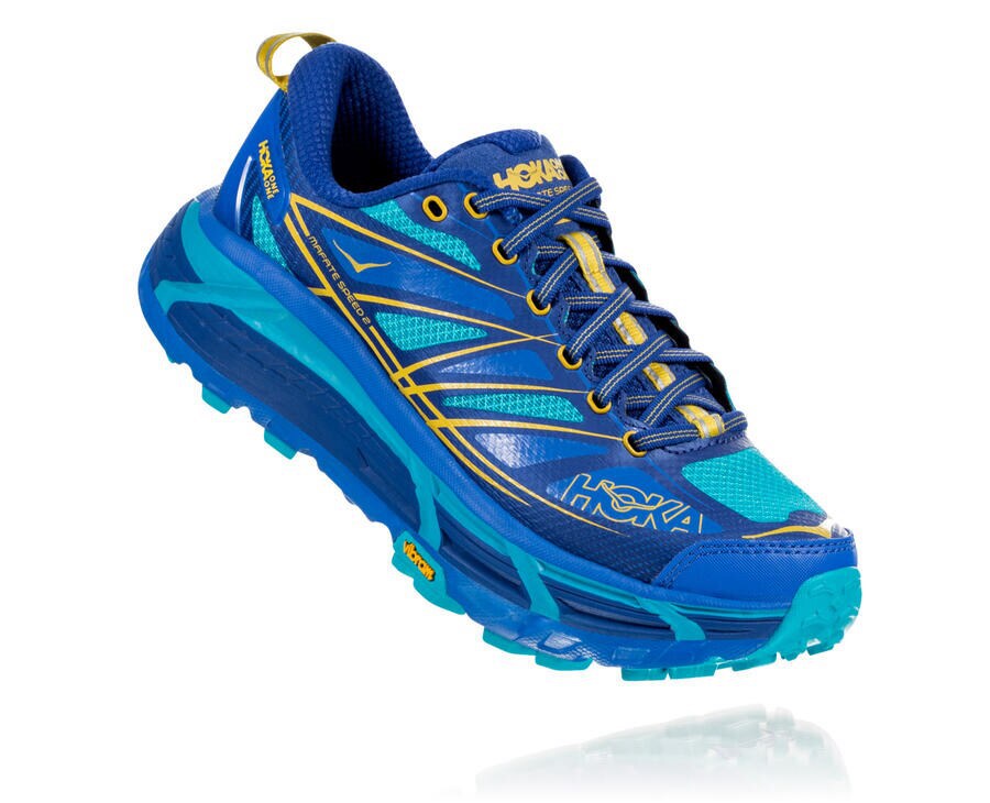 Hoka One One Trail Schoenen Dames - Mafate Speed 2 - Blauw - MU7508364